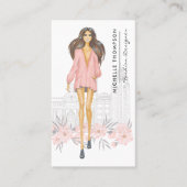 Vrouwelijke New Yorkse modeontwerper Visitekaartje (Voorkant)