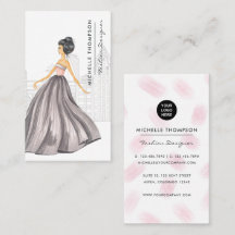 Vrouwelijke New Yorkse modeontwerper visitekaartje