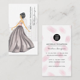 Vrouwelijke New Yorkse modeontwerper visitekaartje