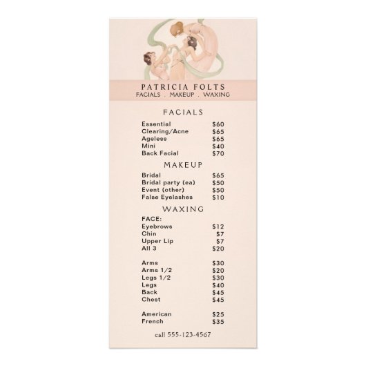 Vrouwelijke  Nouveau Mayflies Reclamekaart (Voorkant)