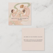 Vrouwelijke  Nouveau Mayflies Vierkante Visitekaartje (Voorkant / Achterkant)