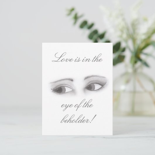 Vrouwelijke ogen briefkaart (Staand voorkant)