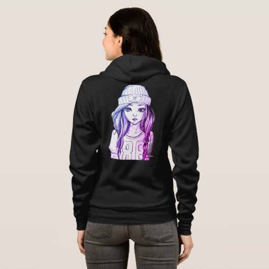 Vrouwelijke overhemden en overhemden hoodie (Achterkant volledig)