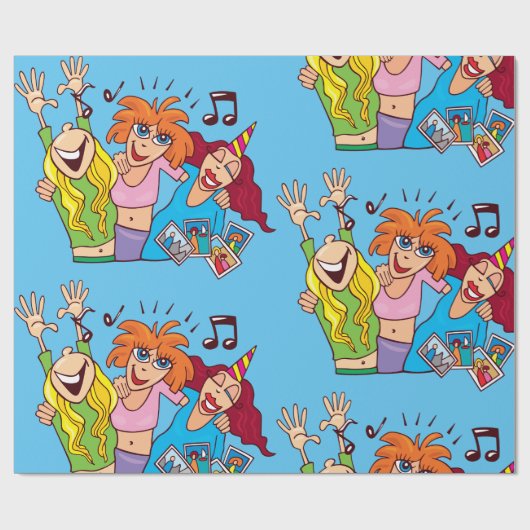 Vrouwelijke partners cadeaupapier (Vlak)