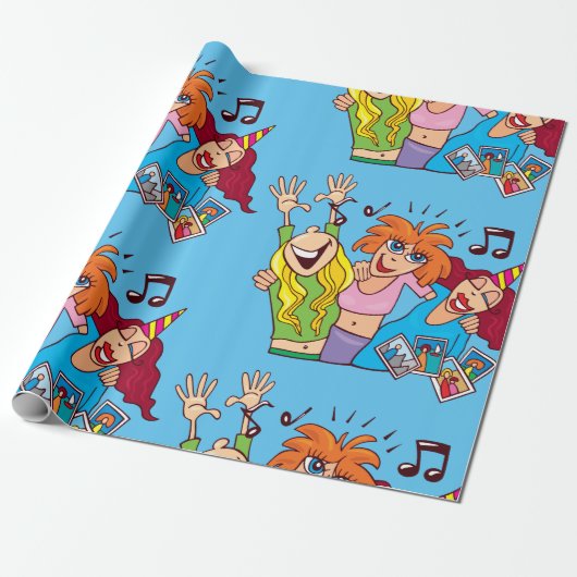 Vrouwelijke partners cadeaupapier (Uitgerold)