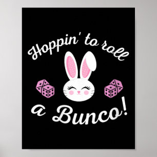Vrouwelijke Pasen Bunco Hoppin Om Een Bunco Dobbel Poster