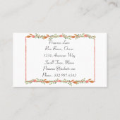 Vrouwelijke pastel rosebud visitekaartje contactkaartje (Achterkant)