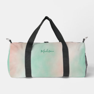 Vrouwelijke Pastel Roze Groen Verlopen Script Naam Plunjezak