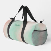 Vrouwelijke Pastel Roze Groen Verlopen Script Naam Plunjezak (Rechterhoek)