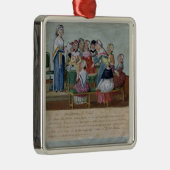 Vrouwelijke Patriottische Club Metalen Ornament (Rechts)