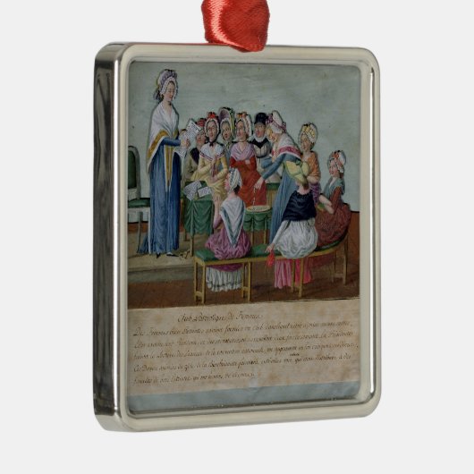 Vrouwelijke Patriottische Club Metalen Ornament (Rechts)