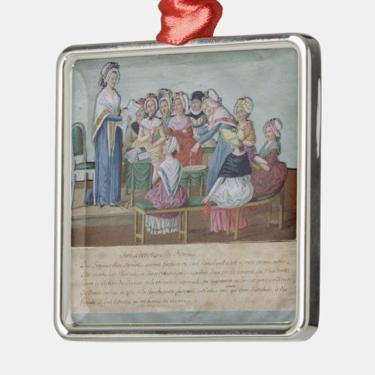 Vrouwelijke Patriottische Club Metalen Ornament (Links)