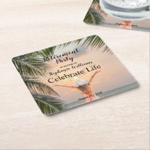 Vrouwelijke Pensioen Strand Thema Zonsondergang Pa