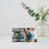Vrouwelijke personal trainer visitekaartje (Staand voorkant)