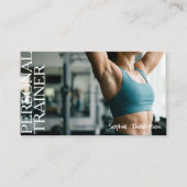 Vrouwelijke personal trainer visitekaartje (Voorkant)