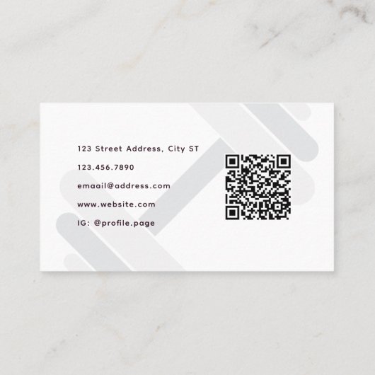 Vrouwelijke personal trainer visitekaartje (Achterkant)