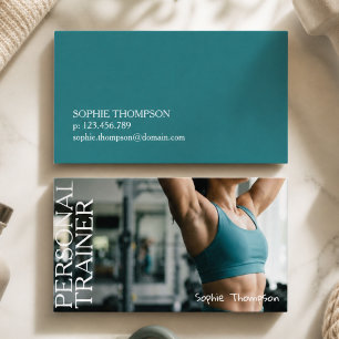 Vrouwelijke personal trainer visitekaartje