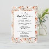 Vrouwelijke Perzik Rood Wit Bloemen Kaart (Staand voorkant)