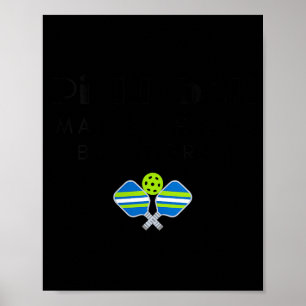 Vrouwelijke pickleball-kunst voor mannen vrouwen p poster