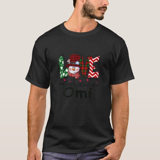 Vrouwelijke Pijl-liefde Omi Christm genaamd T-shirt (Voorkant)
