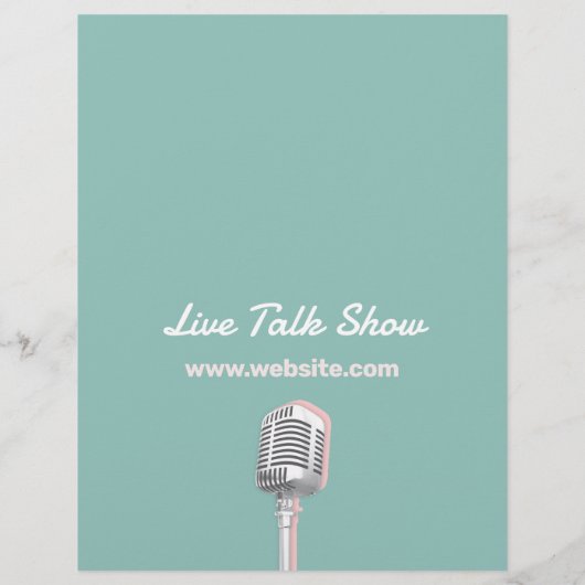 Vrouwelijke Podcast Talk Show Flyer (Achterkant)