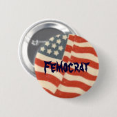 Vrouwelijke politieke Button (Voorkant /achterkant)