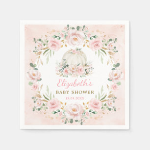 Vrouwelijke Pompoen Roze Blush Rozen Meisje Baby s Servet