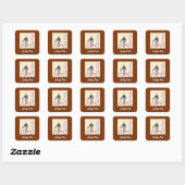 Vrouwelijke popstickers vierkante sticker (Vel)