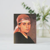 vrouwelijke portret briefkaart (Staand voorkant)