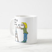 Vrouwelijke productontwerper koffiemok (Voorkant links)