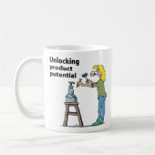Vrouwelijke productontwerper koffiemok (Links)