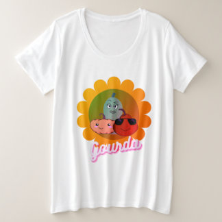 Vrouwelijke queer Halloween Pumpkin & Gourd Rainbo Grote Maat T-shirt