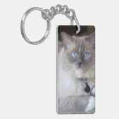 Vrouwelijke Ragdoll kat Sleutelhanger (Voorkant Links)