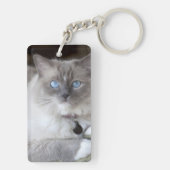 Vrouwelijke Ragdoll kat Sleutelhanger (achterkant)
