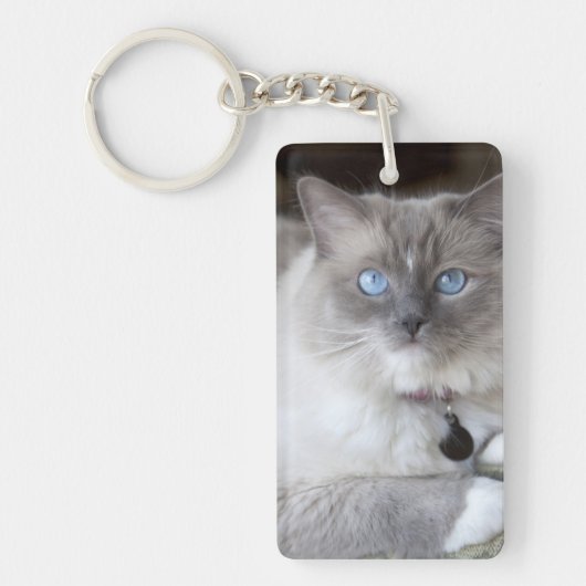 Vrouwelijke Ragdoll kat Sleutelhanger (Voorkant)
