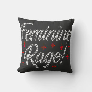 Vrouwelijke Rage Rhinestone Design Kussen