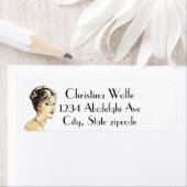  vrouwelijke retro illustratie elegante pop art. l etiket (Insitu)