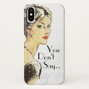  vrouwelijke retro illustratie sarcasme citaat Case-Mate iPhone case
