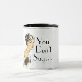  vrouwelijke retro illustratie sarcasme citaat mok (Midden)