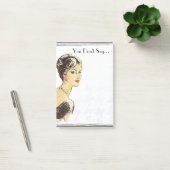  vrouwelijke retro illustratie sarcasme citaat post-it® notes (Kantoor)