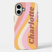 Vrouwelijke Retro Vintage Golf Personaliseerde Naa Case-Mate iPhone Case (Achterkant)