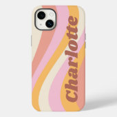 Vrouwelijke Retro Vintage Golf Persoonlijke Naam Case-Mate iPhone Case (Achterkant)