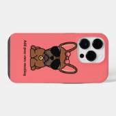 Vrouwelijke rode reekalf Franse Bulldog iPhone Hoesje (Achterkant horizontaal)