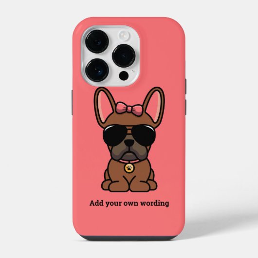 Vrouwelijke rode reekalf Franse Bulldog iPhone Hoesje (Achterkant)