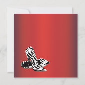 Vrouwelijke rode zebra 21ste verpartij kaart (Achterkant)