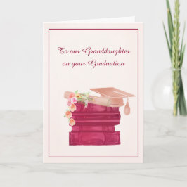 Vrouwelijke Roze Afstudeerkaart Kaart