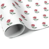 Vrouwelijke Roze Aquarelrozen Cadeaupapier (Rol Hoek)