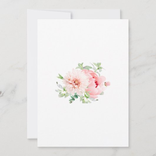 Vrouwelijke Roze Bloemen 80ste Verjaardag Surprise Kaart (Achterkant)