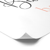 Vrouwelijke Roze Bloemen Baby in Bloom Baby shower Poster (Hoek)