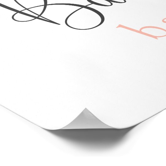 Vrouwelijke Roze Bloemen Baby in Bloom Baby shower Poster (Hoek)